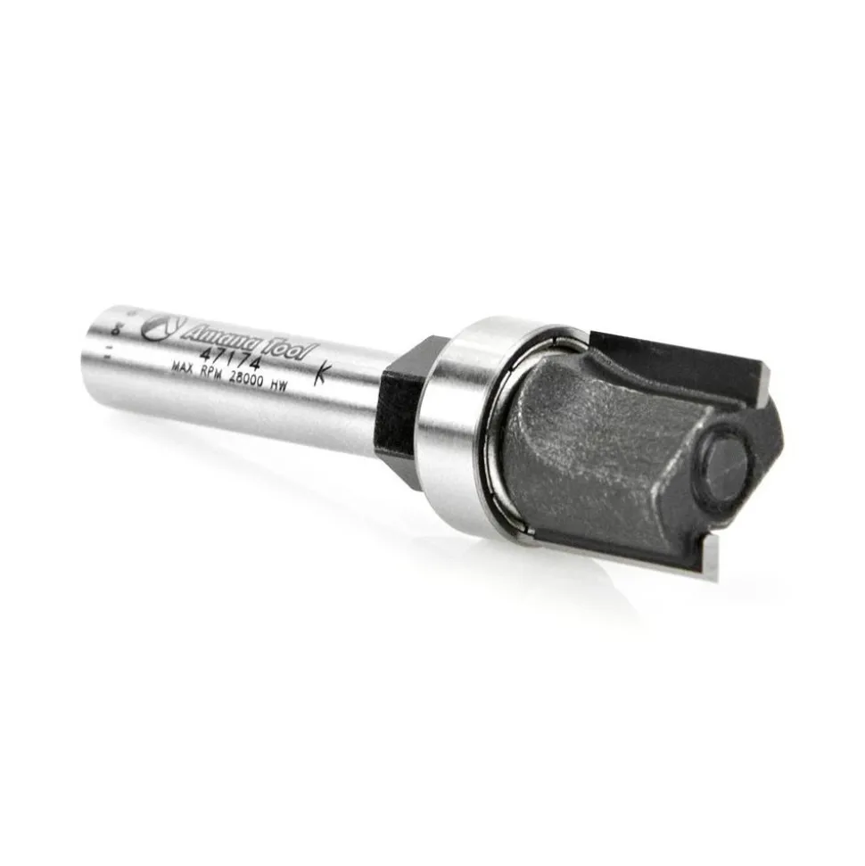 1/2" Dia, 1/2" LOC, 2 Flute Carbide-Tipped Edge Profile Pattern-Cutting Router Bit