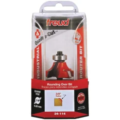 1-1/4" Dia, 5/8" LOC, 2 Flute Carbide-Tipped Edge Profile Round-Over Router Bit