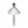 1-1/4" Dia, 1/2" LOC, 2 Flute Carbide-Tipped Edge Profile Chamfer Router Bit