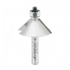 1-1/4" Dia, 1/2" LOC, 2 Flute Carbide-Tipped Edge Profile Chamfer Router Bit