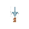 1" Dia, 7/16" LOC, 2 Flute Carbide-Tipped Edge Profile Chamfer Router Bit