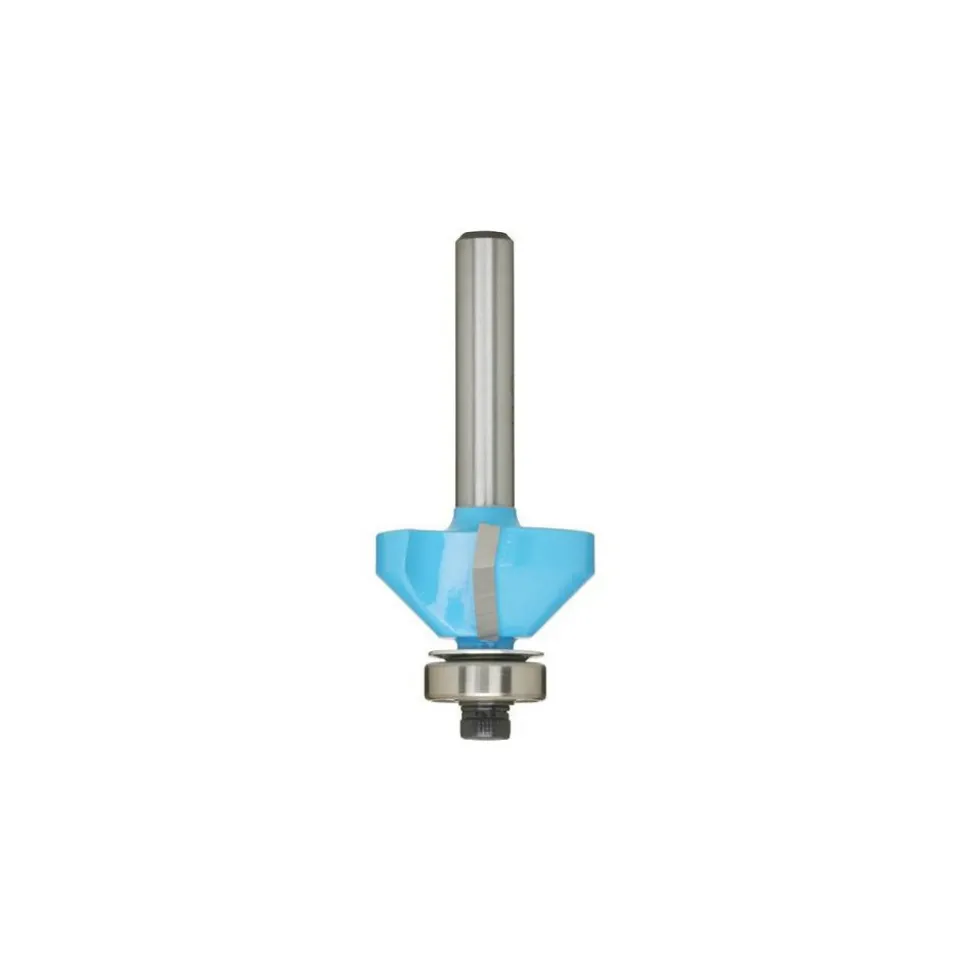 1" Dia, 7/16" LOC, 2 Flute Carbide-Tipped Edge Profile Chamfer Router Bit