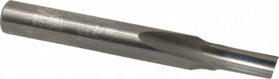 3/16" Dia, 3/8" LOC, 1 Flute Square End Single Edge Router Bit