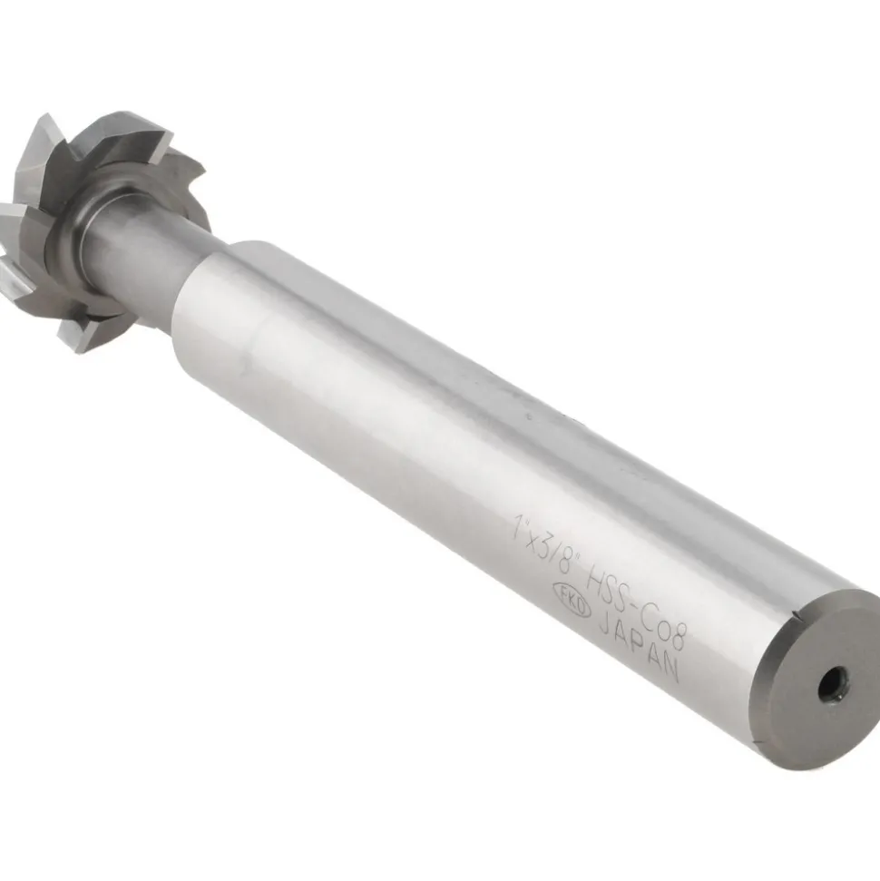 1" Dia, 3/8" Wide, Cobalt T-Slot Cutter