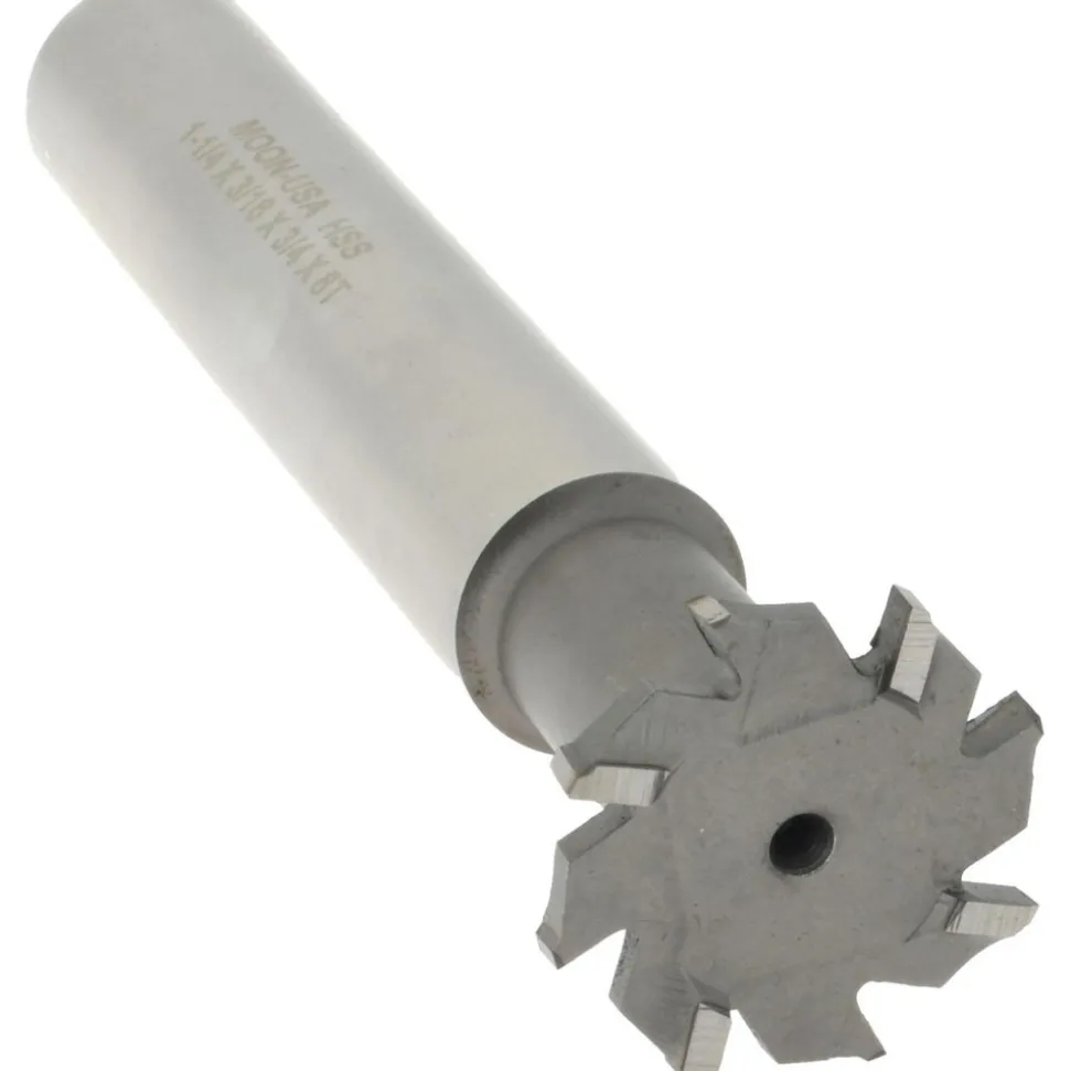 1-1/4" Dia, 3/16" Wide, High Speed Steel T-Slot Cutter