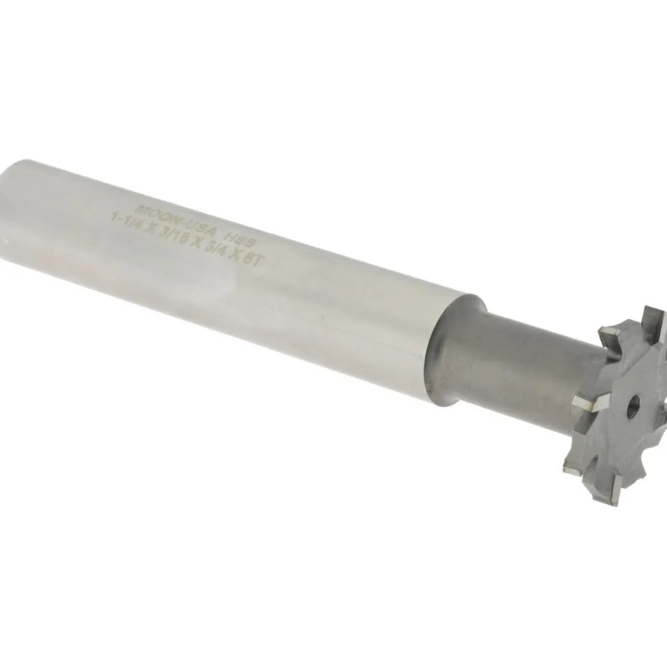 1-1/4" Dia, 3/16" Wide, High Speed Steel T-Slot Cutter