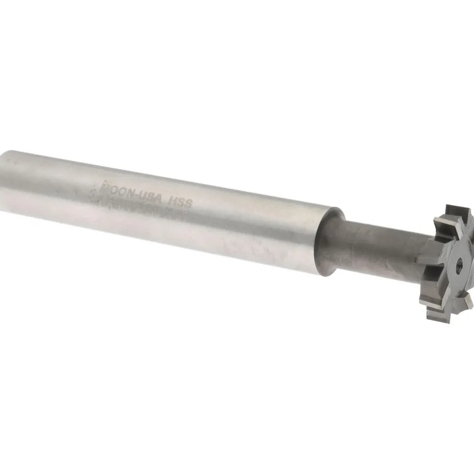 1" Dia, 1/4" Wide, High Speed Steel T-Slot Cutter