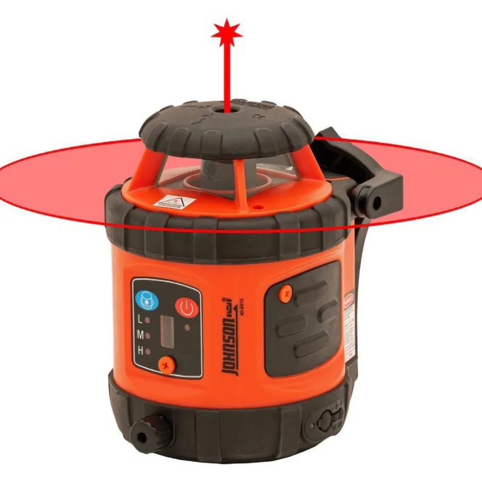 800' (Exterior) Measuring Range, 1/8" at 50' Accuracy, Self-Leveling Rotary Laser