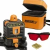 800' (Exterior) Measuring Range, 1/4" at 100' Accuracy, Manual-Leveling Rotary Laser