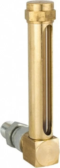 2-3/4 Inch Long Sight, 1/4 Inch Thread Size, Buna-N Seal Union Coupling, Vented Oil-Level Indicators and Gauge
