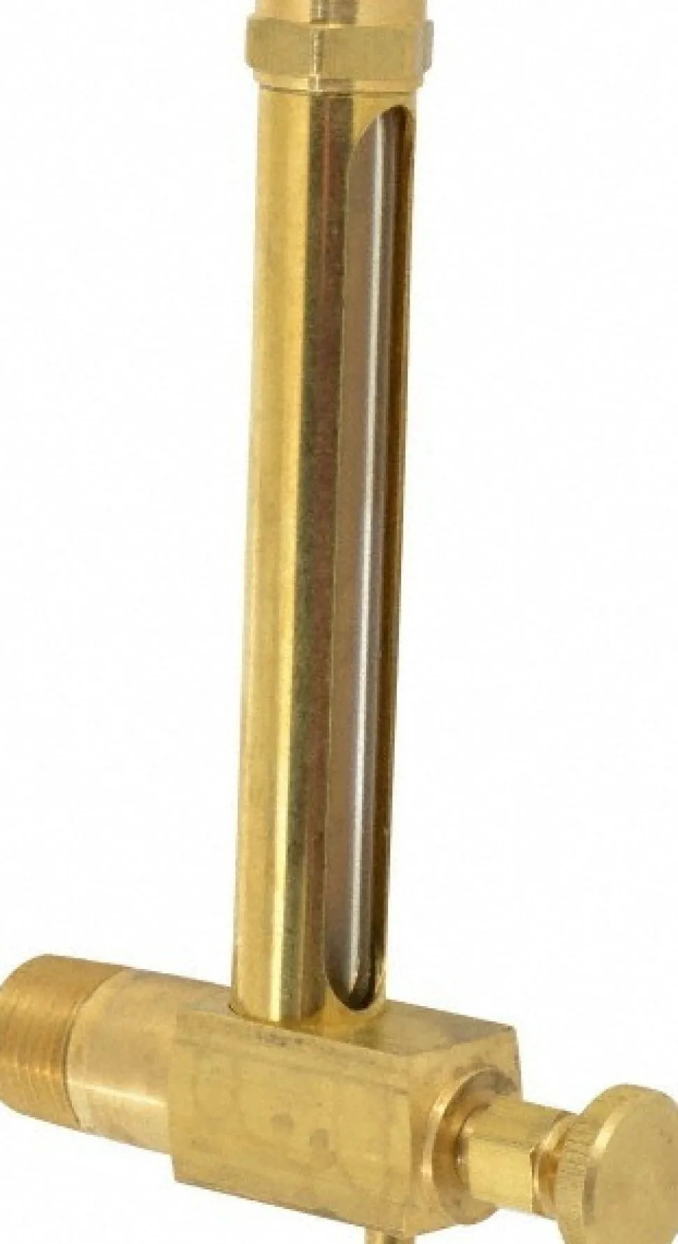 4-1/4 Inch Long Sight, 1/2 Inch Thread Size, Buna-N Seal Short Elbow With Drain, Vented Oil-Level Indicators and Gauge