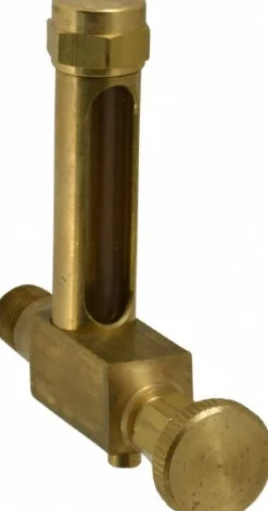 1-7/8 Inch Long Sight, 1/4 Inch Thread Size, Buna-N Seal Short Elbow With Drain, Vented Oil-Level Indicators and Gauge