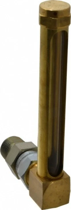 4-1/4 Inch Long Sight, 1/2 Inch Thread Size, Buna-N Seal Union Coupling, Vented Oil-Level Indicators and Gauge
