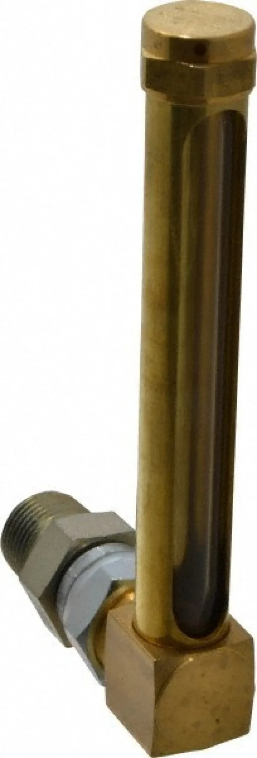 4-1/4 Inch Long Sight, 1/2 Inch Thread Size, Buna-N Seal Union Coupling, Vented Oil-Level Indicators and Gauge