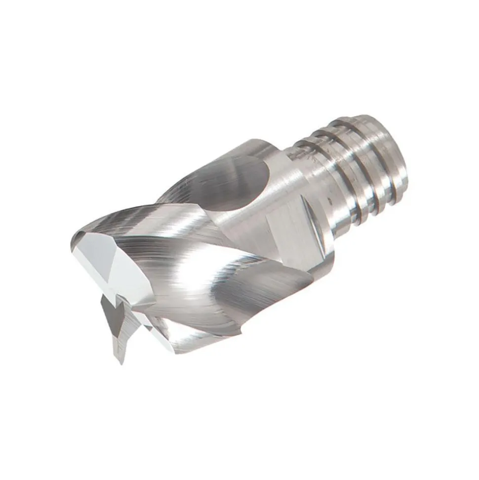 5/8" Mill Dia, 0.39" LOC, 13/16" OAL, 3 Flute Square End Mill Head