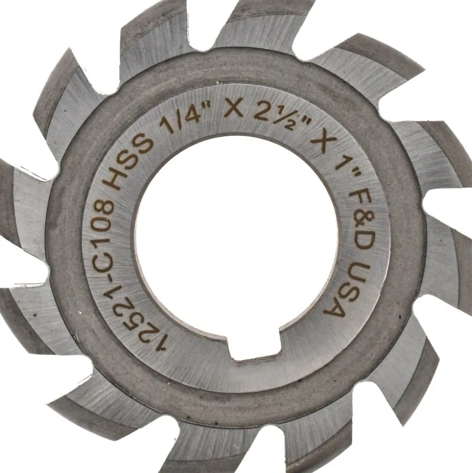 1/8" Radius, 1/4" Circle Dia, 2-1/2" Cutter Dia, Arbor Connection, Convex Radius Cutter