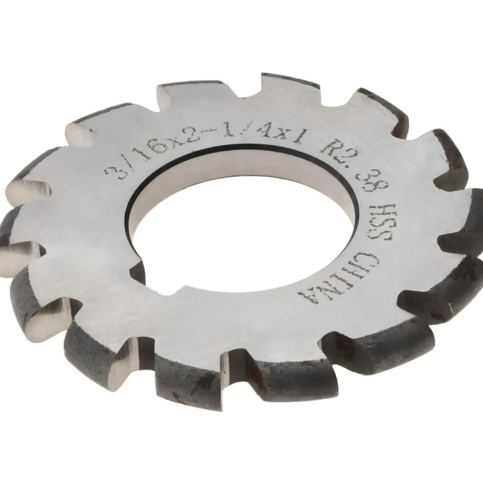 3/16" Radius, 2-1/4" Dia, 14 Teeth, Arbor Connection, High Speed Steel Convex Radius Cutter