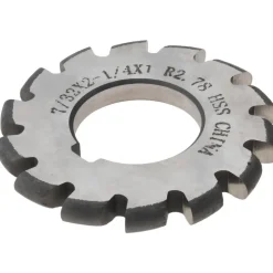 7/64" Radius, 2-1/4" Dia, 12 Teeth, Arbor Connection, High Speed Steel Convex Radius Cutter