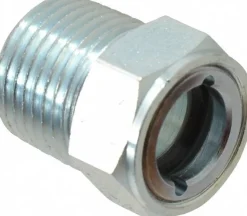 1" Sight Dia, 1/2" Thread, 1-3/32" OAL, Viewport Sight Glass & Flow Sight