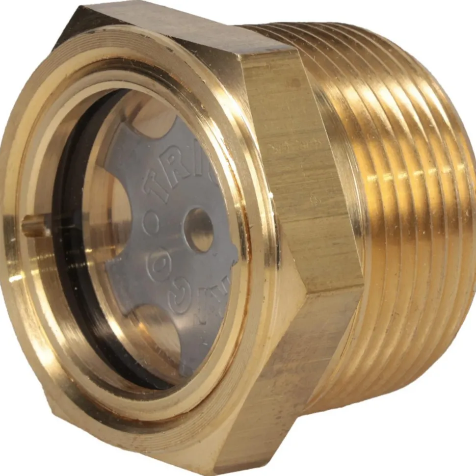 2" Sight Dia, 1-1/4" Thread, 1-5/16" OAL, Viewport Sight Glass & Flow Sight