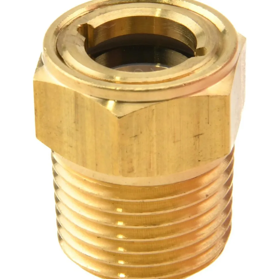 1" Sight Dia, 1/2" Thread, 1-3/32" OAL, Viewport Sight Glass & Flow Sight