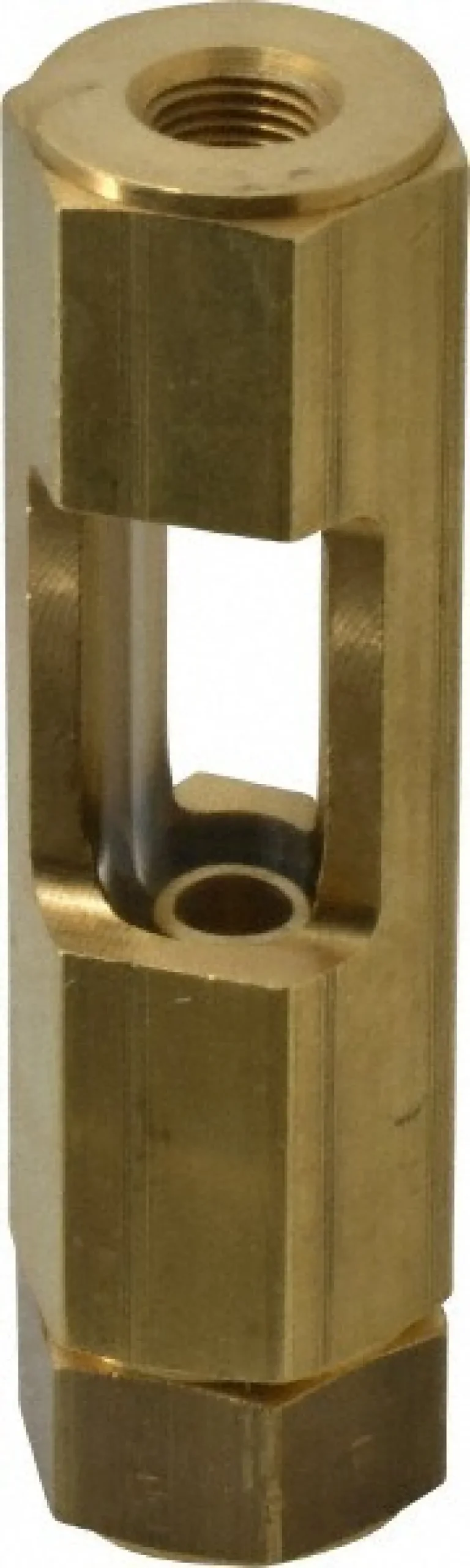 1/8" Thread, 3-11/32" OAL, Inline Sight Glass & Flow Sight