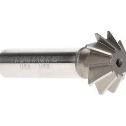 1 x 5/16" 45° 10-Tooth High Speed Steel Single-Angle Cutter