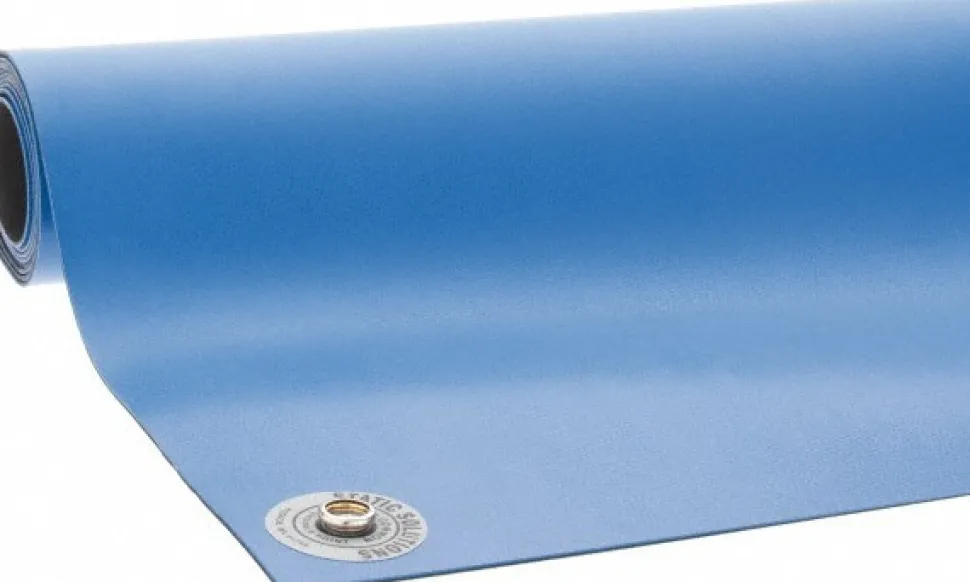 Anti-Static Floor Mat: Rubber, 6' Long x 4' Wide
