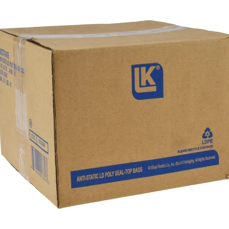 Anti-Static Poly Bag: 4 mil Thick, 4" OAW