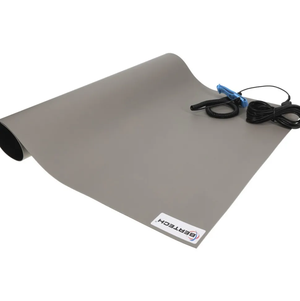 Anti-Static Table Mat: Static Dissipative, Rubber, 2' Long x 18" Wide