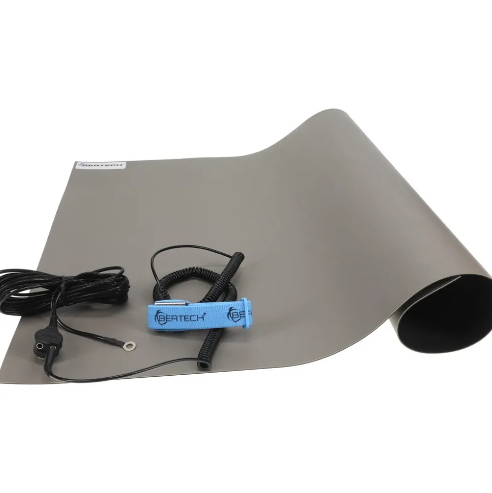 Anti-Static Table Mat: Static Dissipative, Rubber, 2' Long x 18" Wide