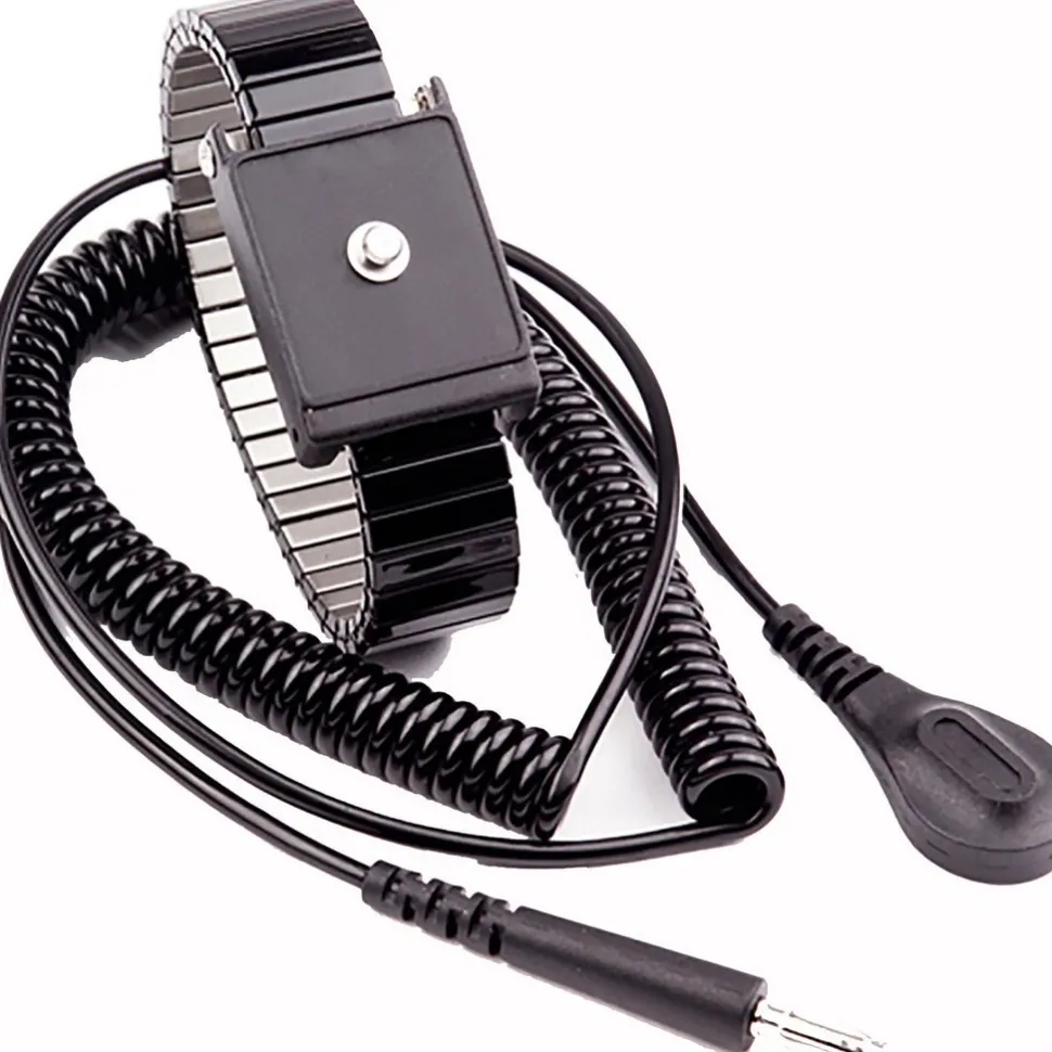 Anti-Static Wrist Strap: Size Adjustable, Metal, Non-Disposable