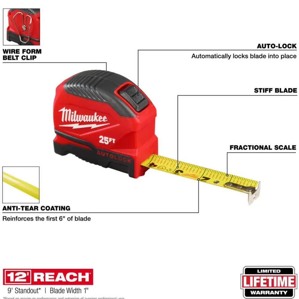 25' Auto-Lock Tape Measure