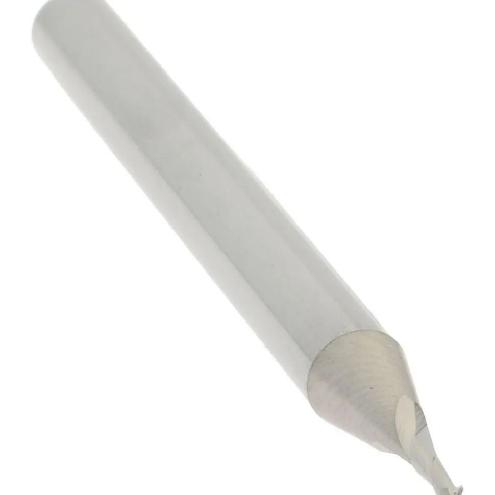 Ball End Mill: 1/32" Dia, 3/32" LOC, 2 Flute, Solid Carbide