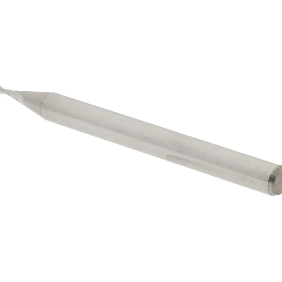 Ball End Mill: 1/32" Dia, 3/32" LOC, 2 Flute, Solid Carbide