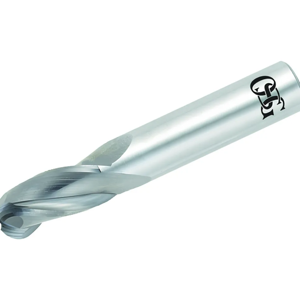Ball End Mill: 3/32" Dia, 5/16" LOC, 4 Flute, Solid Carbide