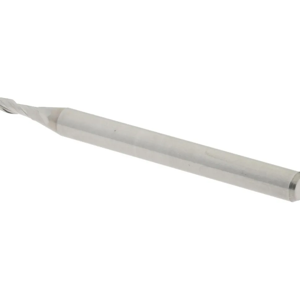 Ball End Mill: 1/16" Dia, 3/16" LOC, 2 Flute, Solid Carbide