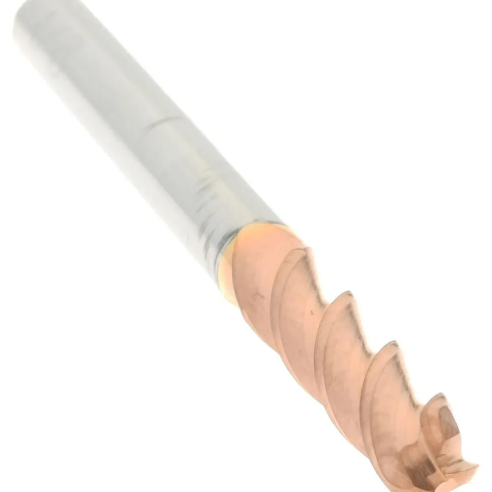 Ball End Mill: 1/8" Dia, 1/2" LOC, 3 Flute, Solid Carbide