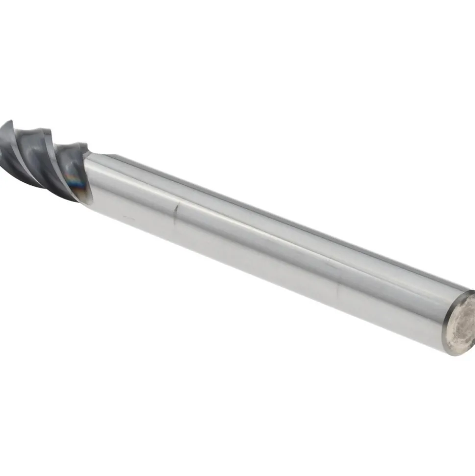 Ball End Mill: 1/4" Dia, 1/2" LOC, 4 Flute, Solid Carbide