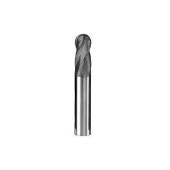 Ball End Mill: 3/8" Dia, 1" LOC, 4 Flute, Solid Carbide