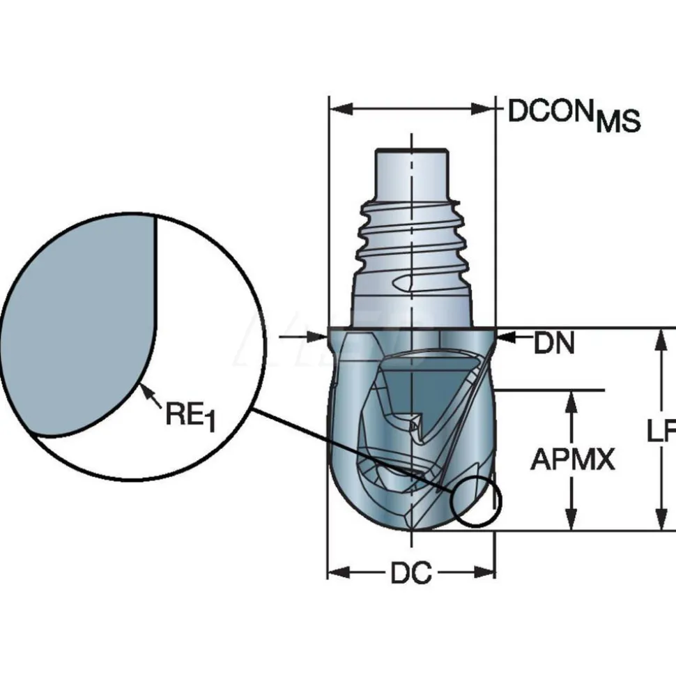 Ball End Mill Heads: Mill Diameter (Decimal Inch): 0.3750; Length of Cut (mm): 8.00