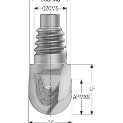 Ball End Mill Heads: Mill Diameter (Decimal Inch): 0.3750; Length of Cut (mm): 8.00