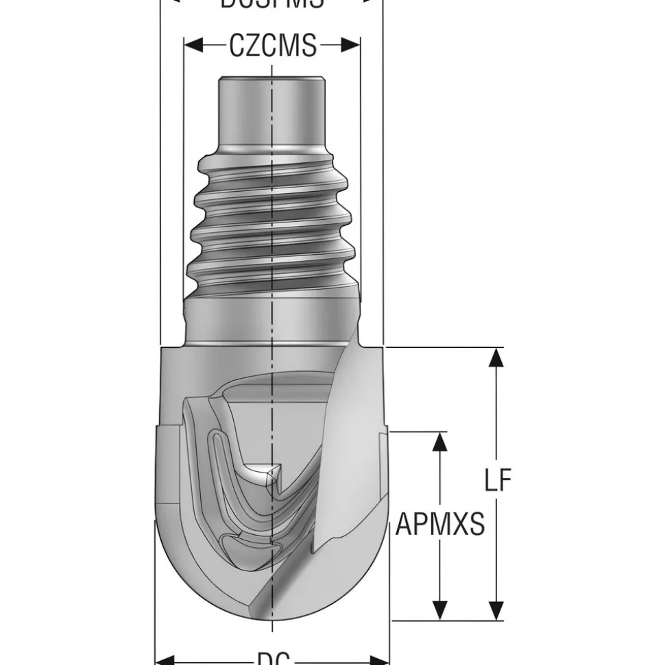 Ball End Mill Heads: Mill Diameter (Decimal Inch): 0.3750; Length of Cut (mm): 8.00