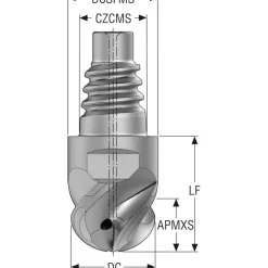Ball End Mill Heads; Mill Dia (mm): 10.00; Mill Dia (Decimal Inch): 0.3937; Number of Flutes: 4; Length of Cut (mm): 10.0000; Connection Type: E10; Overall Length (mm): 23.5000; Material: Solid Carbide; Finish/Coating: SIRON-A; Cutting Direction: Right Hand; Flute Direction: Right Hand