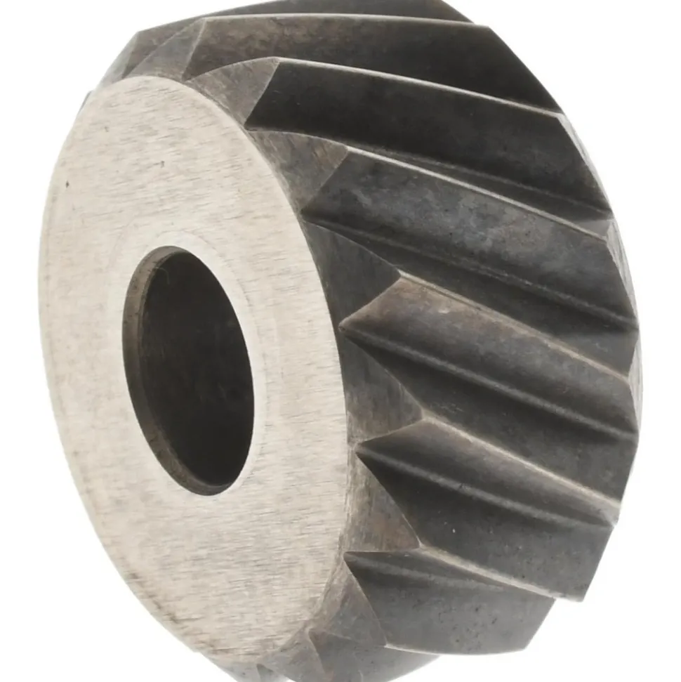 Beveled Face Knurl Wheel: 3/4" Dia, 90 ° Tooth Angle, 8 TPI, Diagonal, Cobalt