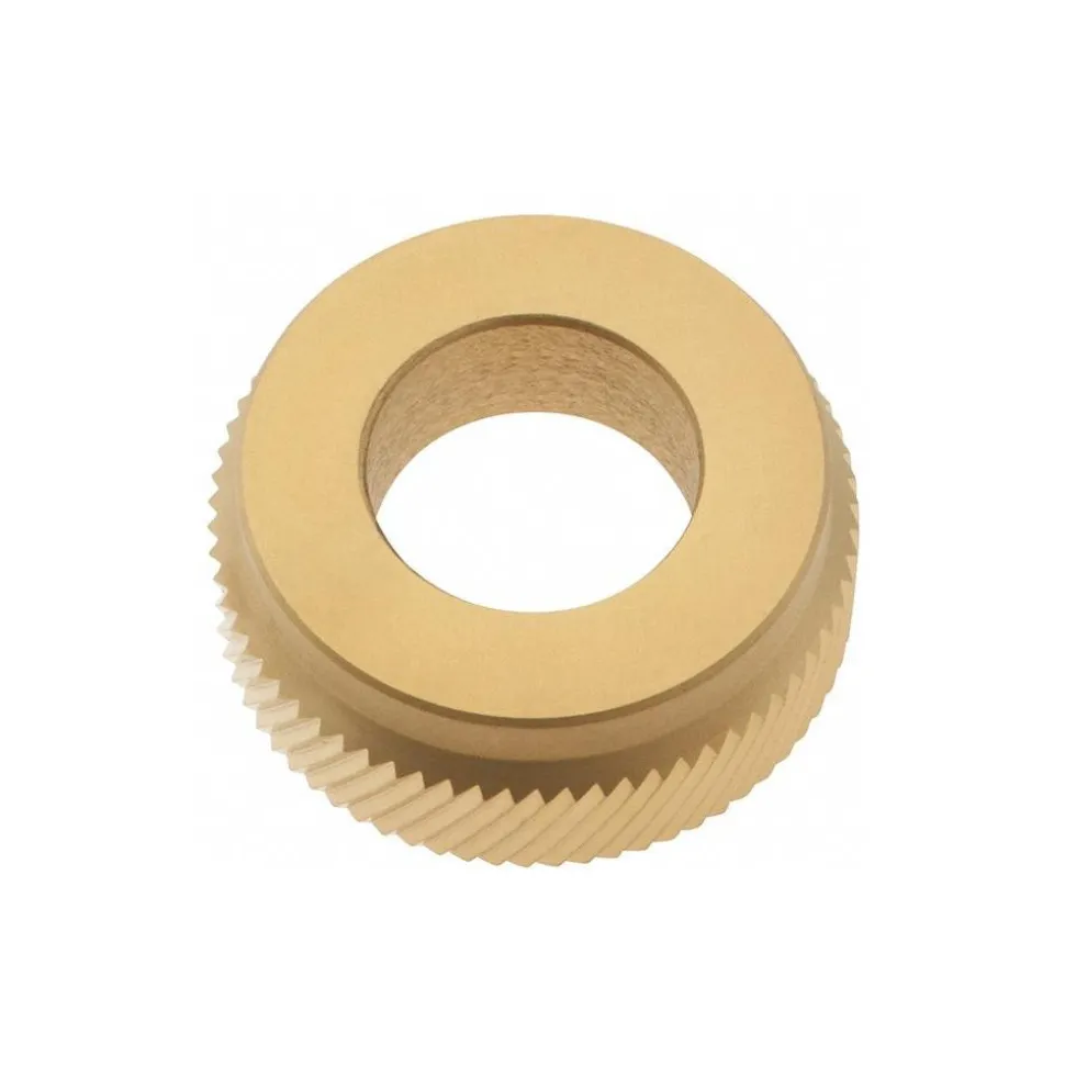 Beveled Face Knurl Wheel: 1" Dia, 90 ° Tooth Angle, 25 TPI, Diagonal, High Speed Steel