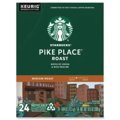 Beverages: Beverage Type: Coffee; Beverage Flavor: Pike Place® Roast; Container Type: Pod; Container Size: 0.44 oz