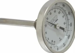 Bimetal Dial Thermometer: 0 to 200 ° F, 2-1/2" Stem Length