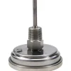 Bimetal Dial Thermometer: 0 to 140 ° F, 2-1/2" Stem Length