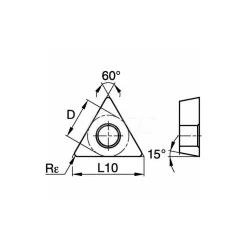 Boring Inserts: Insert Style: TDHB; Insert Size Code: 12807505; Insert Material: Carbide; Material Grade: C3, C4